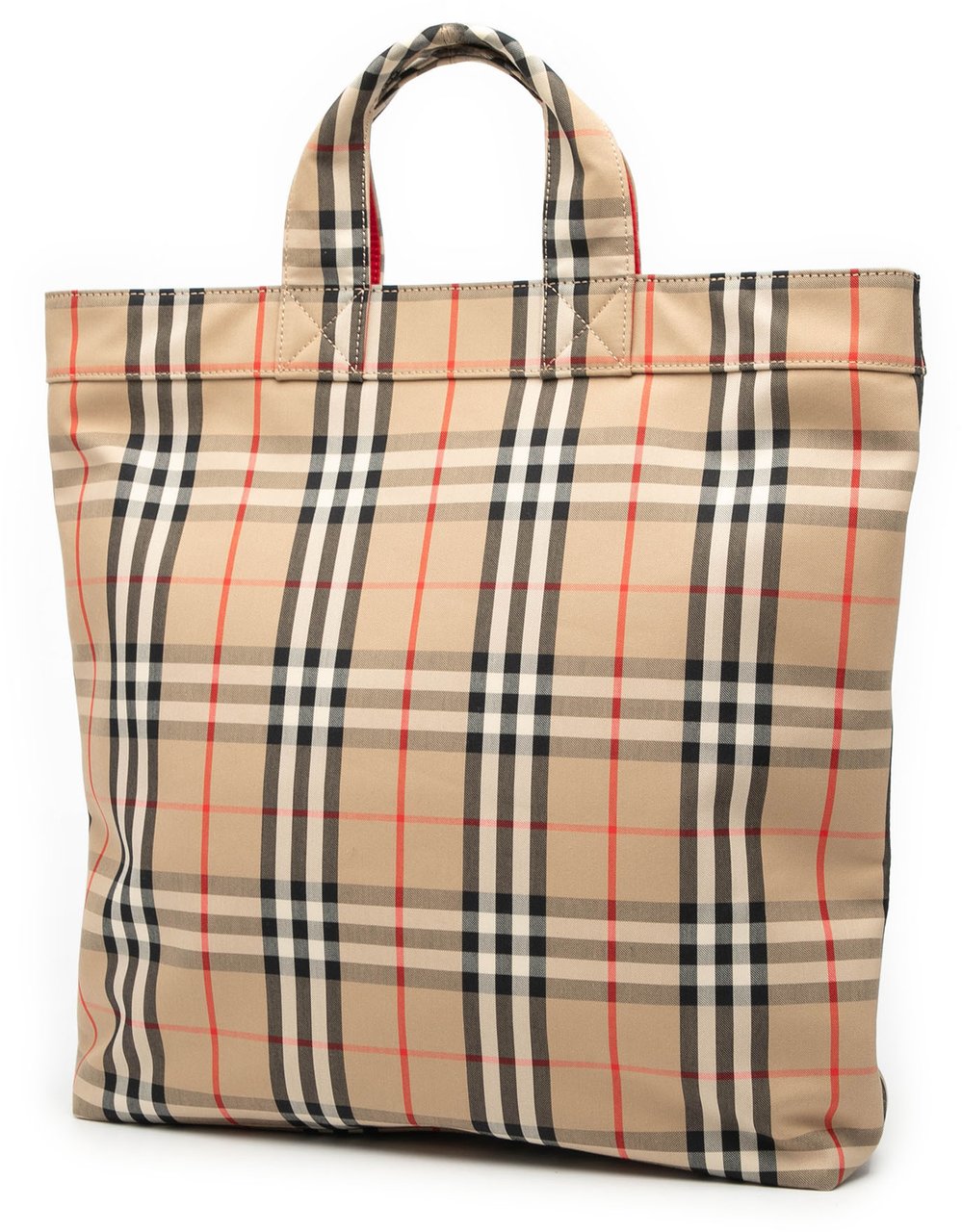 Burberry House Check Nylon Artie Satchel Bruin