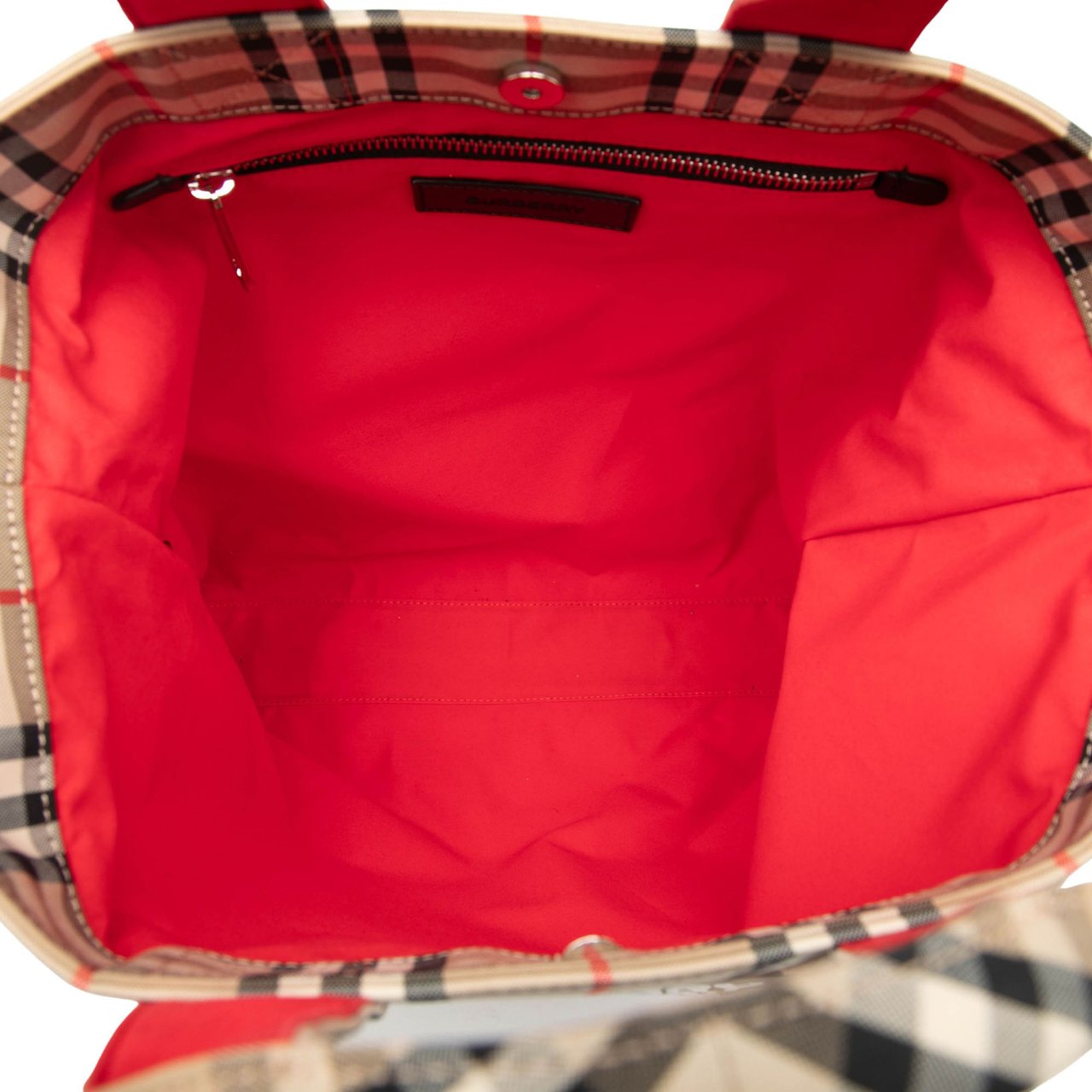 Burberry House Check Nylon Artie Satchel Bruin