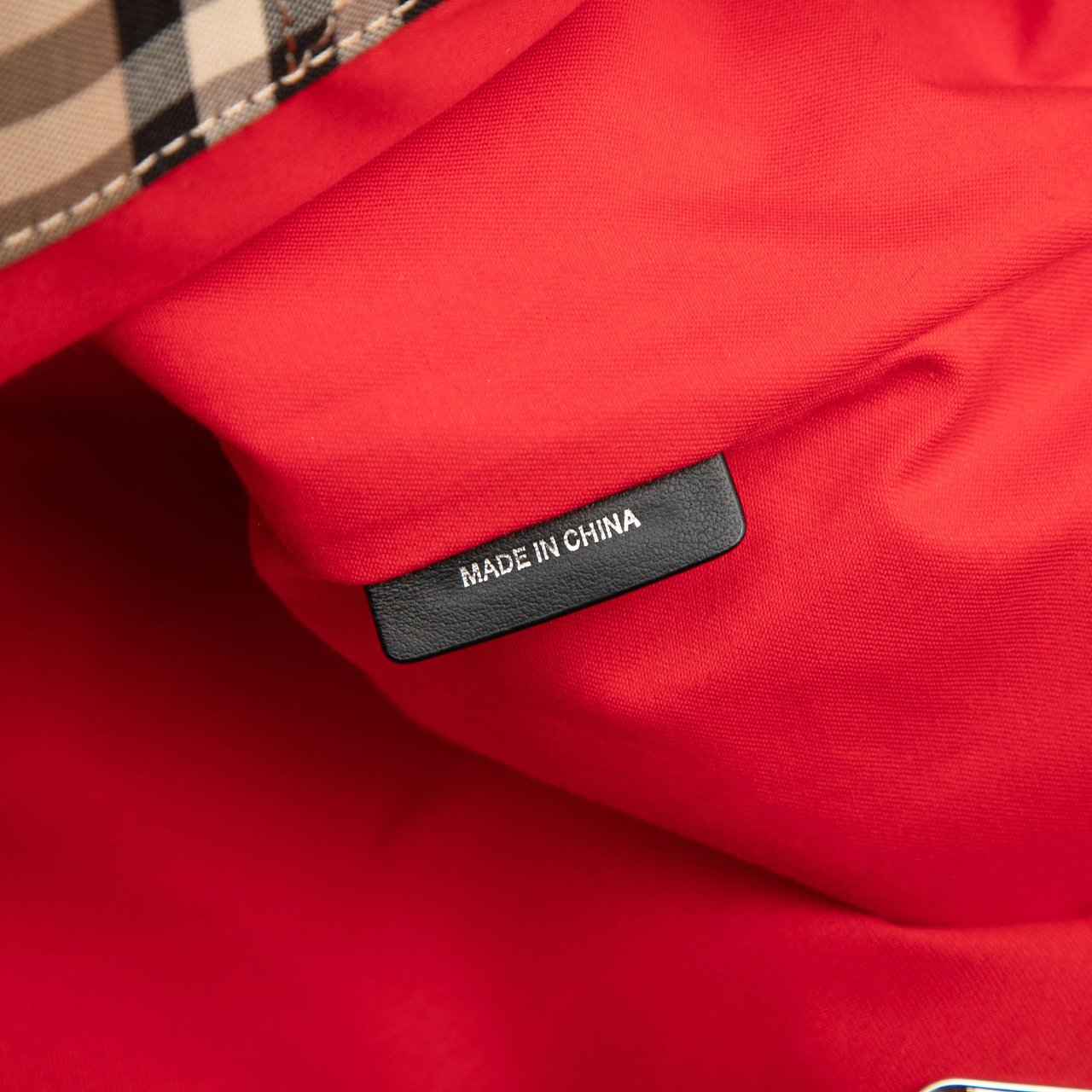 Burberry House Check Nylon Artie Satchel Bruin