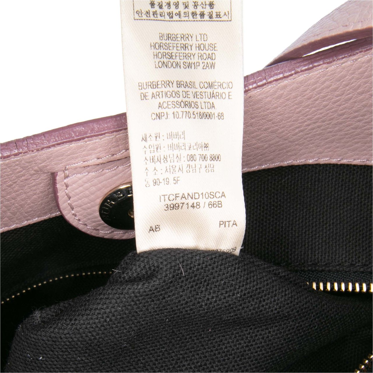 Burberry Small Leather and House Check Canvas Canterbury Tote Roze