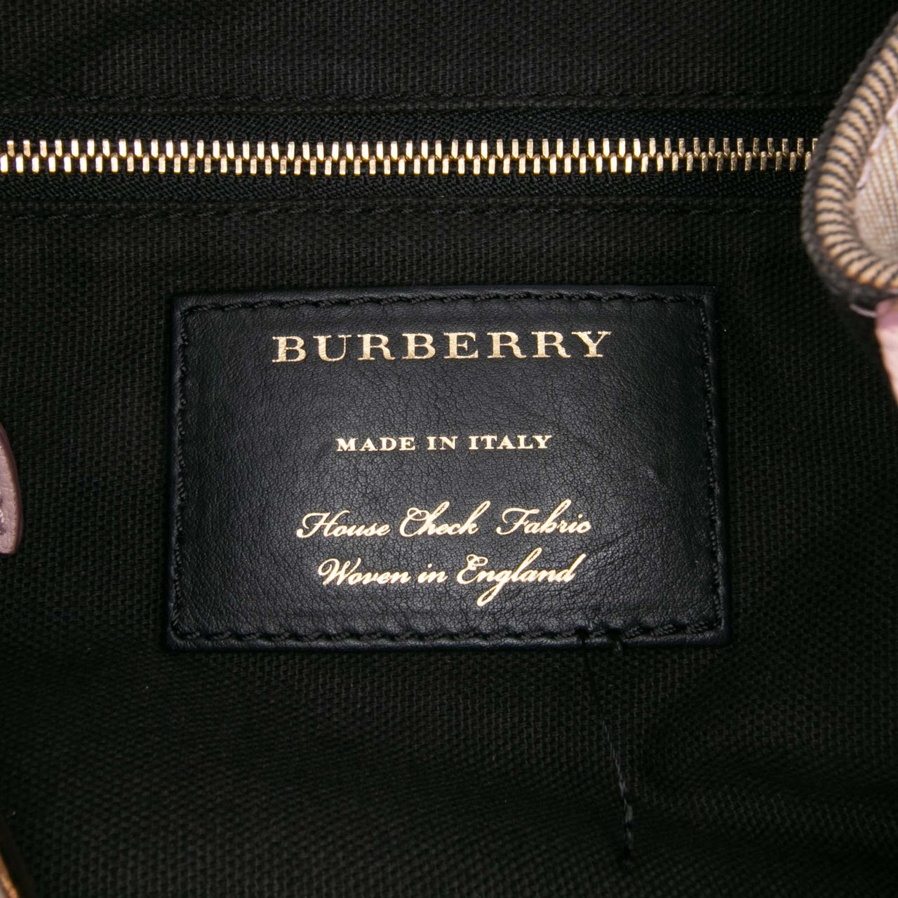 Burberry Small Leather and House Check Canvas Canterbury Tote Roze