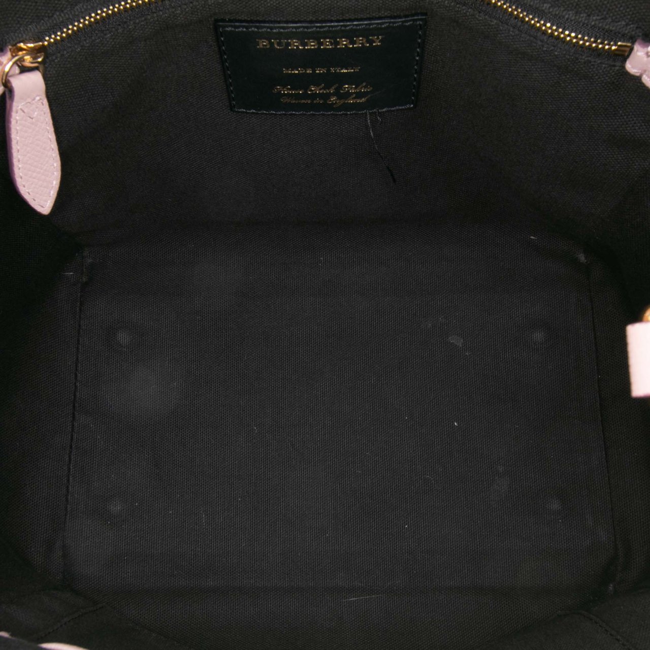 Burberry Small Leather and House Check Canvas Canterbury Tote Roze