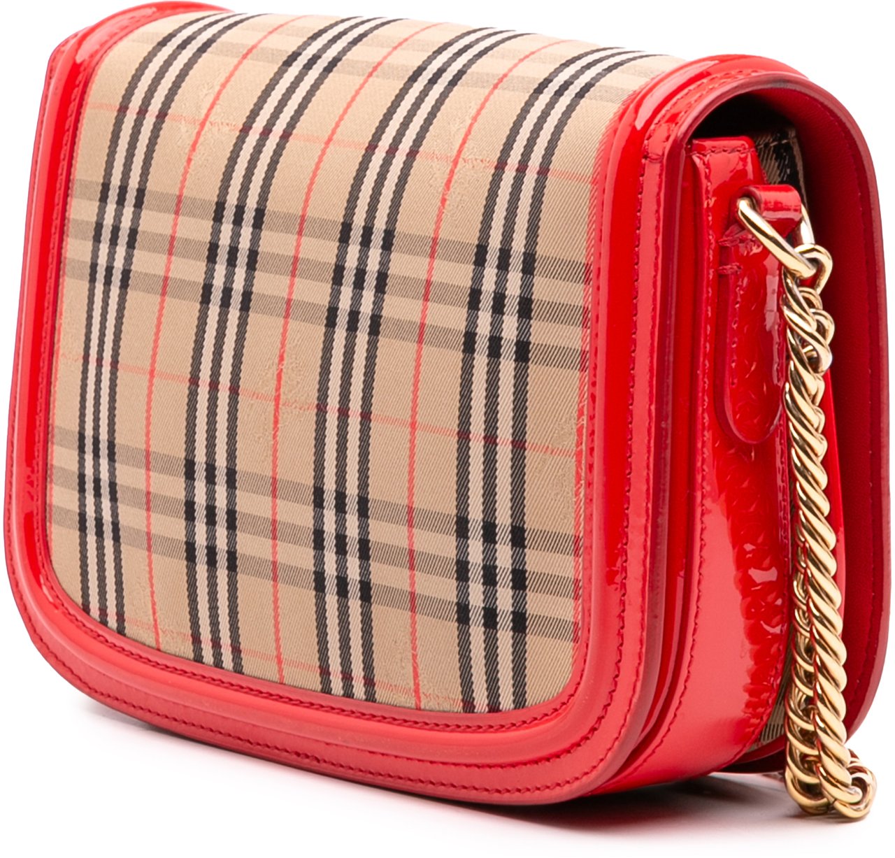 Burberry Haymarket Check Canvas 1983 Link Flap Bruin