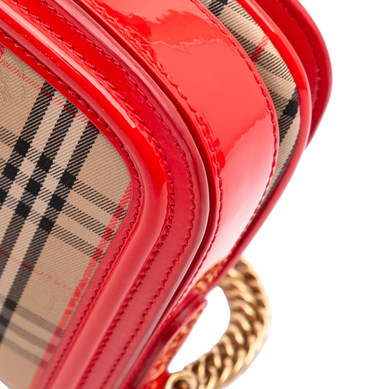 Burberry Haymarket Check Canvas 1983 Link Flap Bruin