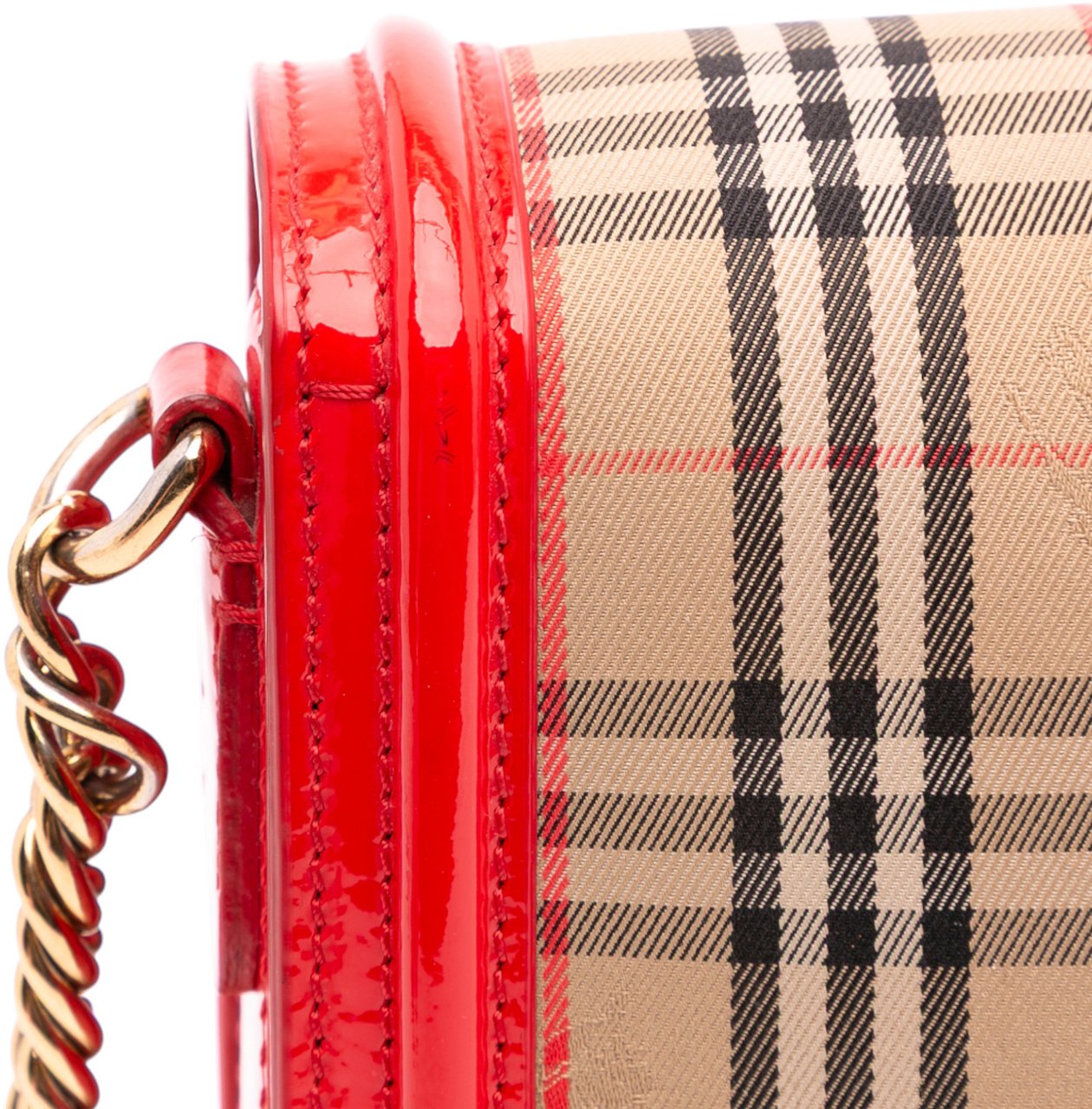 Burberry Haymarket Check Canvas 1983 Link Flap Bruin