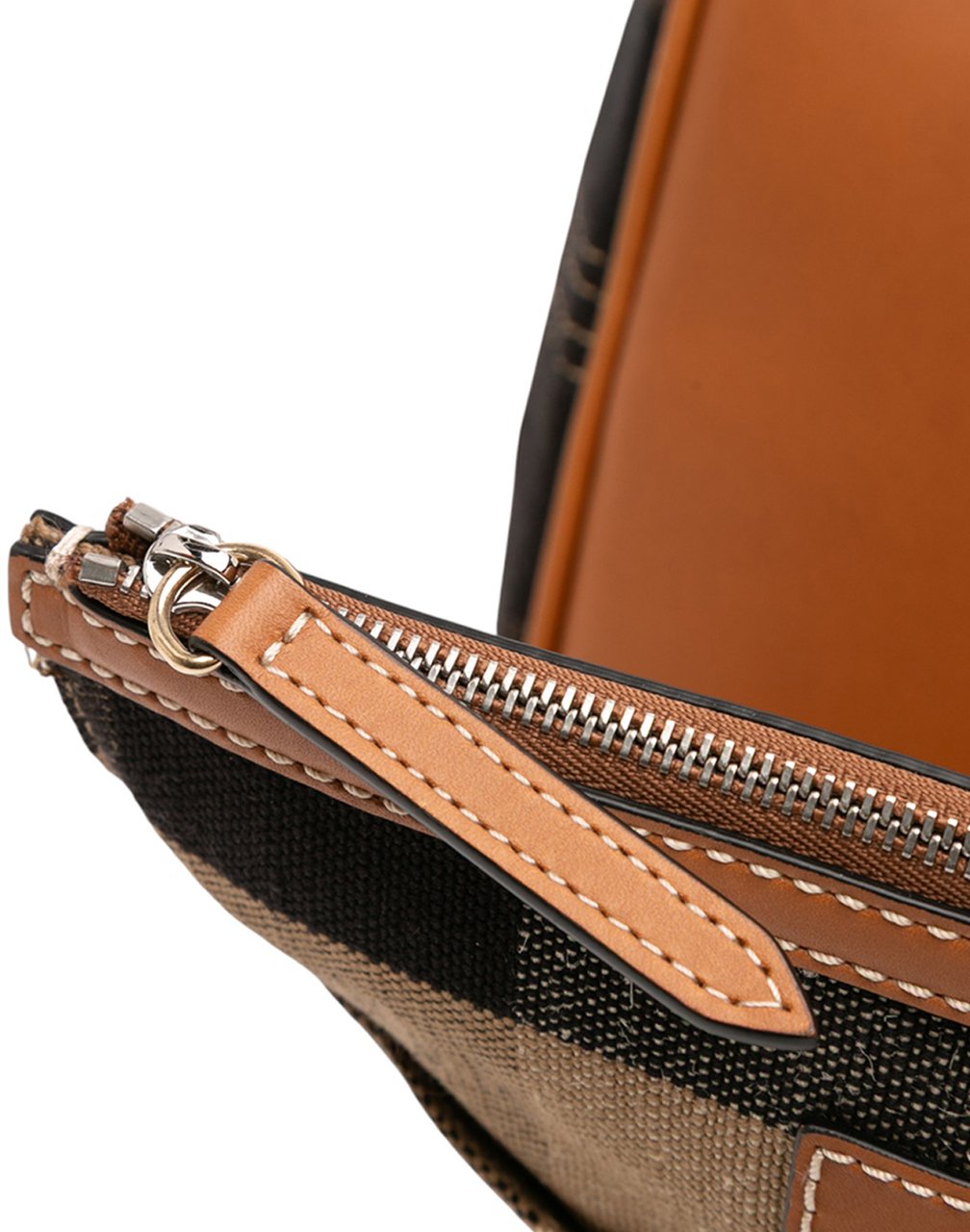 Burberry Medium Mega Check Canvas Ashby Bucket Bag Bruin