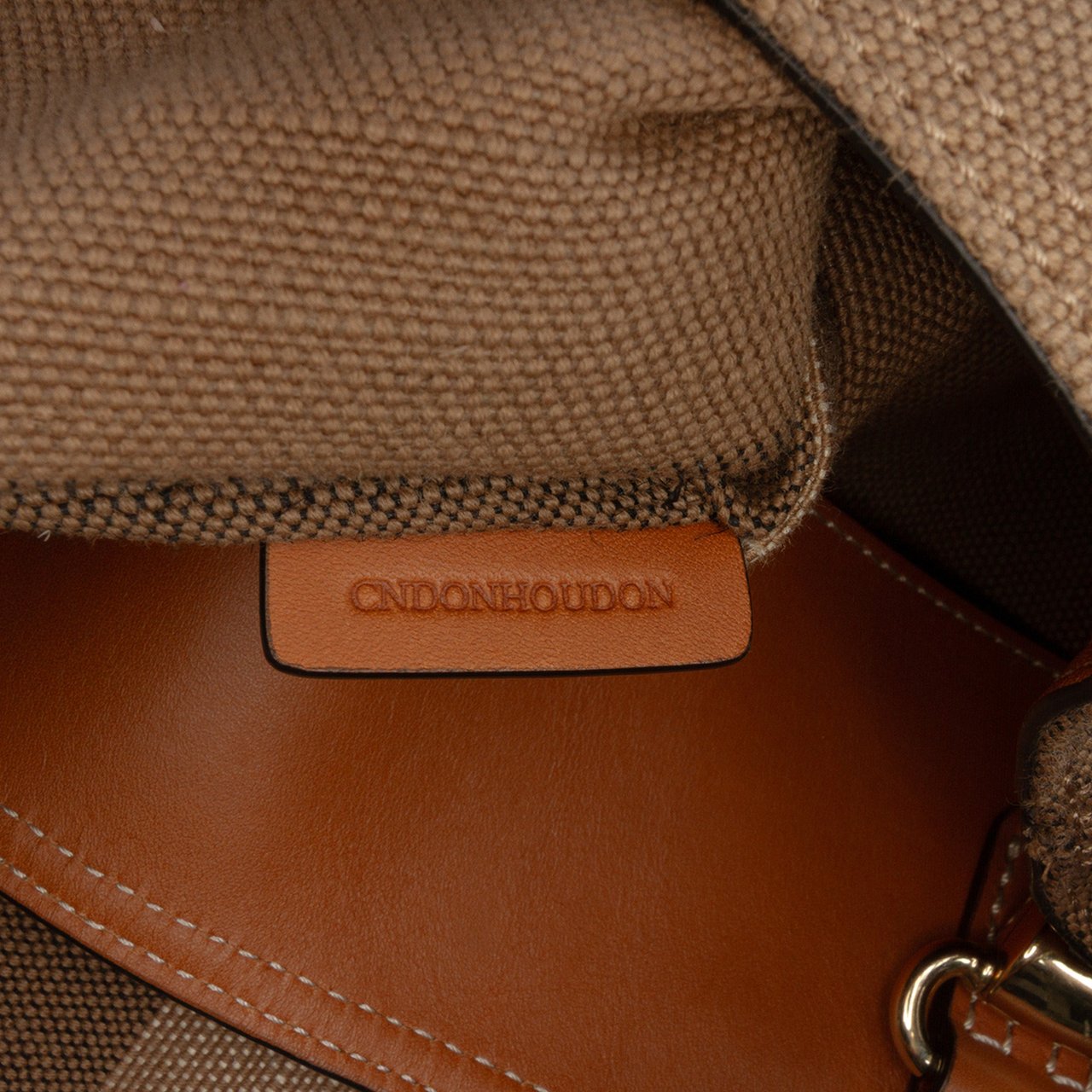 Burberry Medium Mega Check Canvas Ashby Bucket Bag Bruin