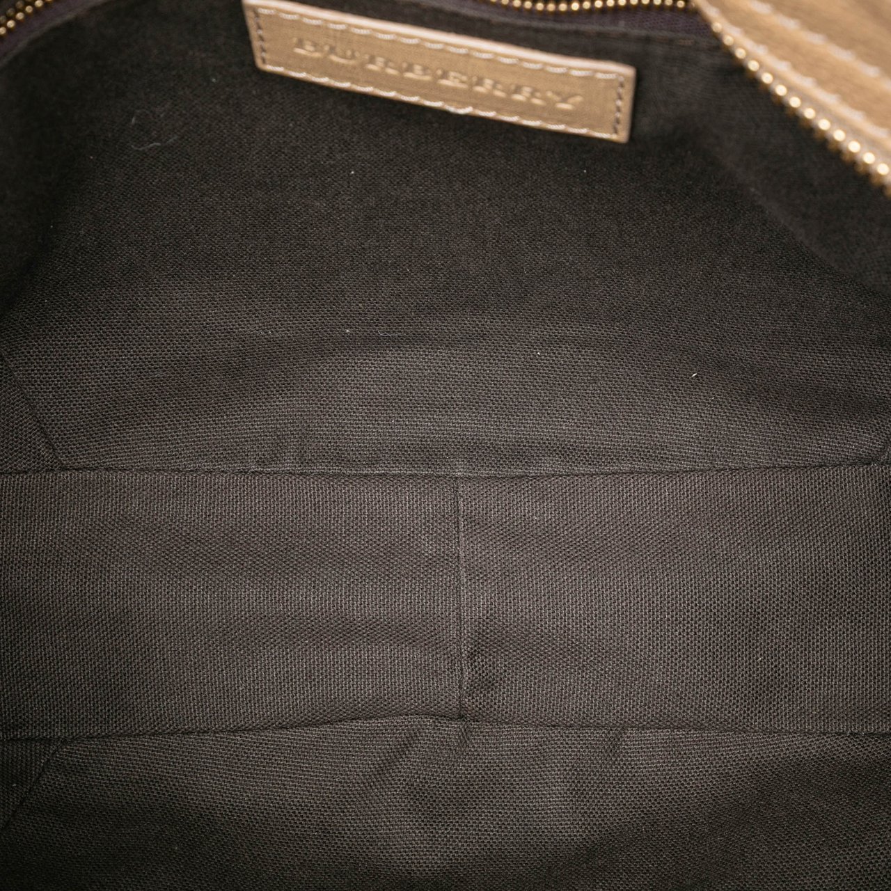 Burberry Smoke Check Coated Canvas Bartow Hobo Grijs