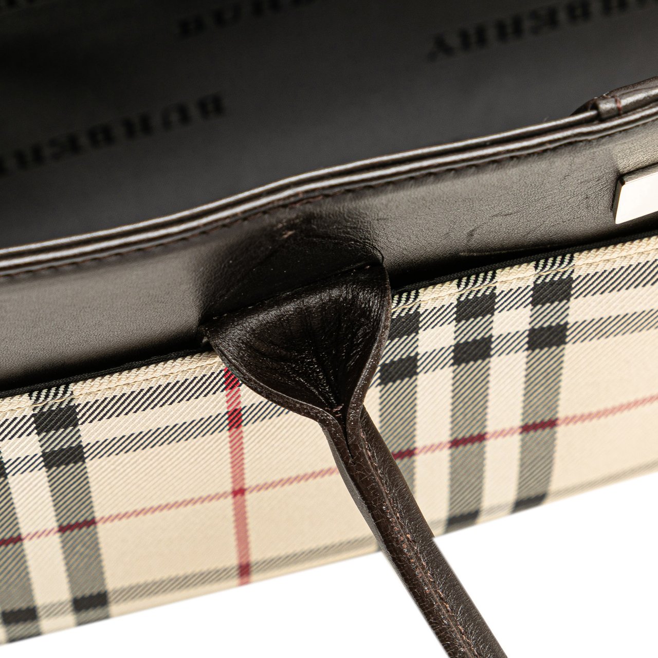 Burberry House Check Canvas Handbag Bruin