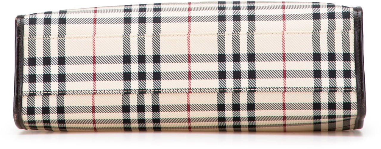 Burberry House Check Canvas Handbag Bruin