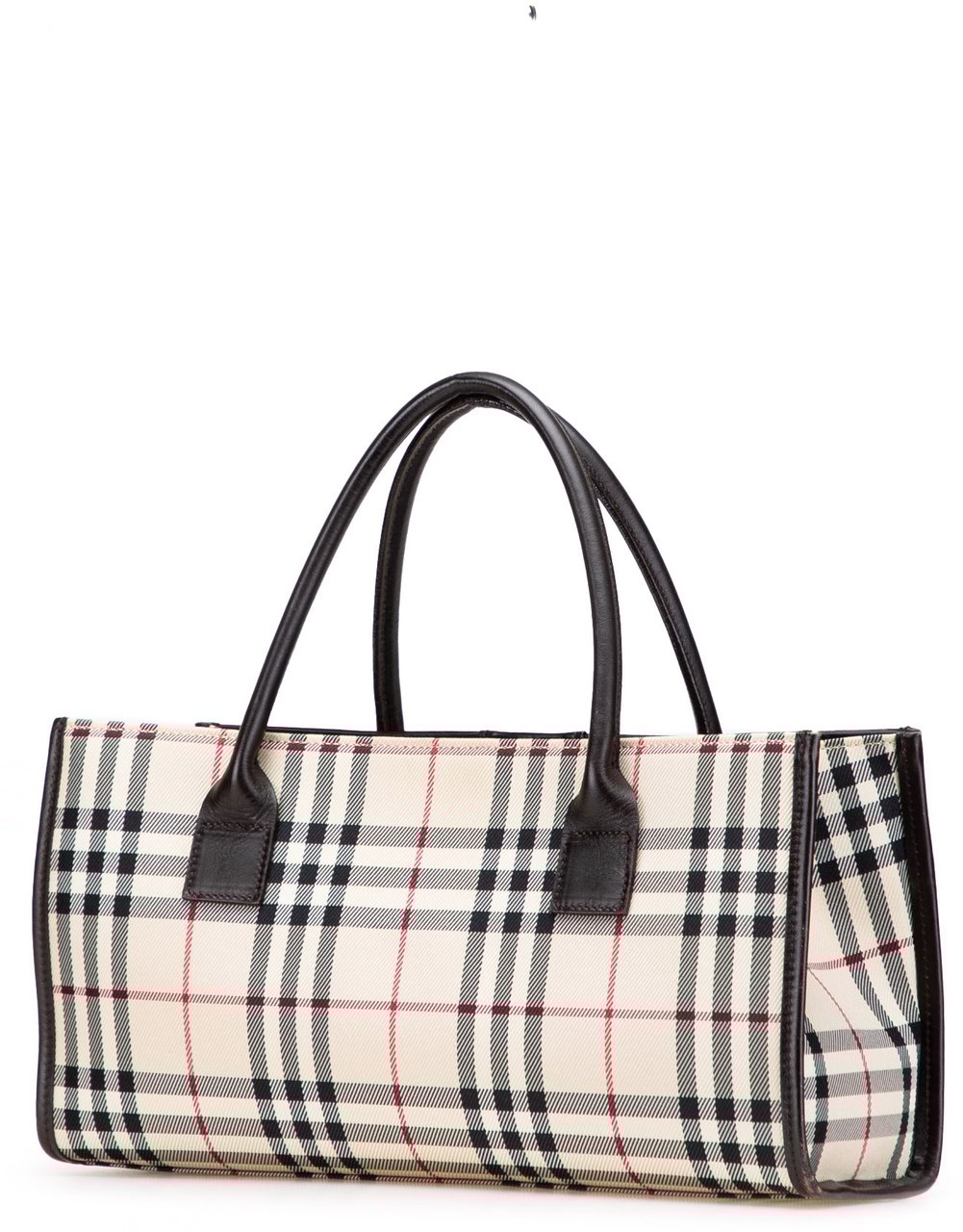 Burberry House Check Canvas Handbag Bruin
