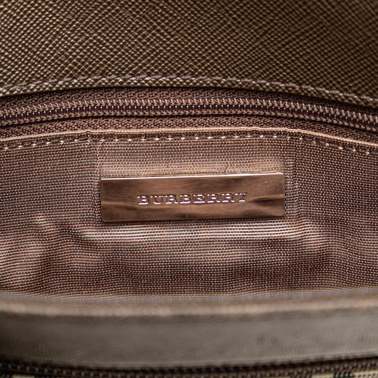 Burberry House Check Canvas Crossbody Bruin