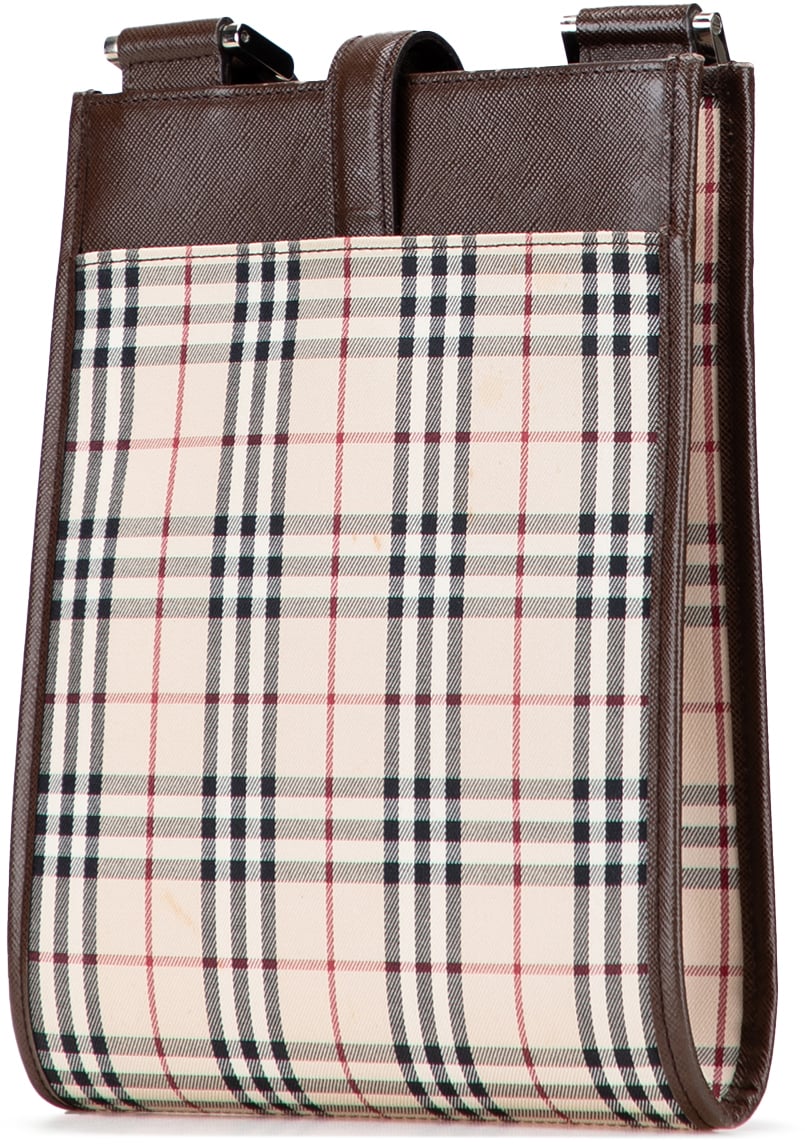 Burberry House Check Canvas Crossbody Bruin