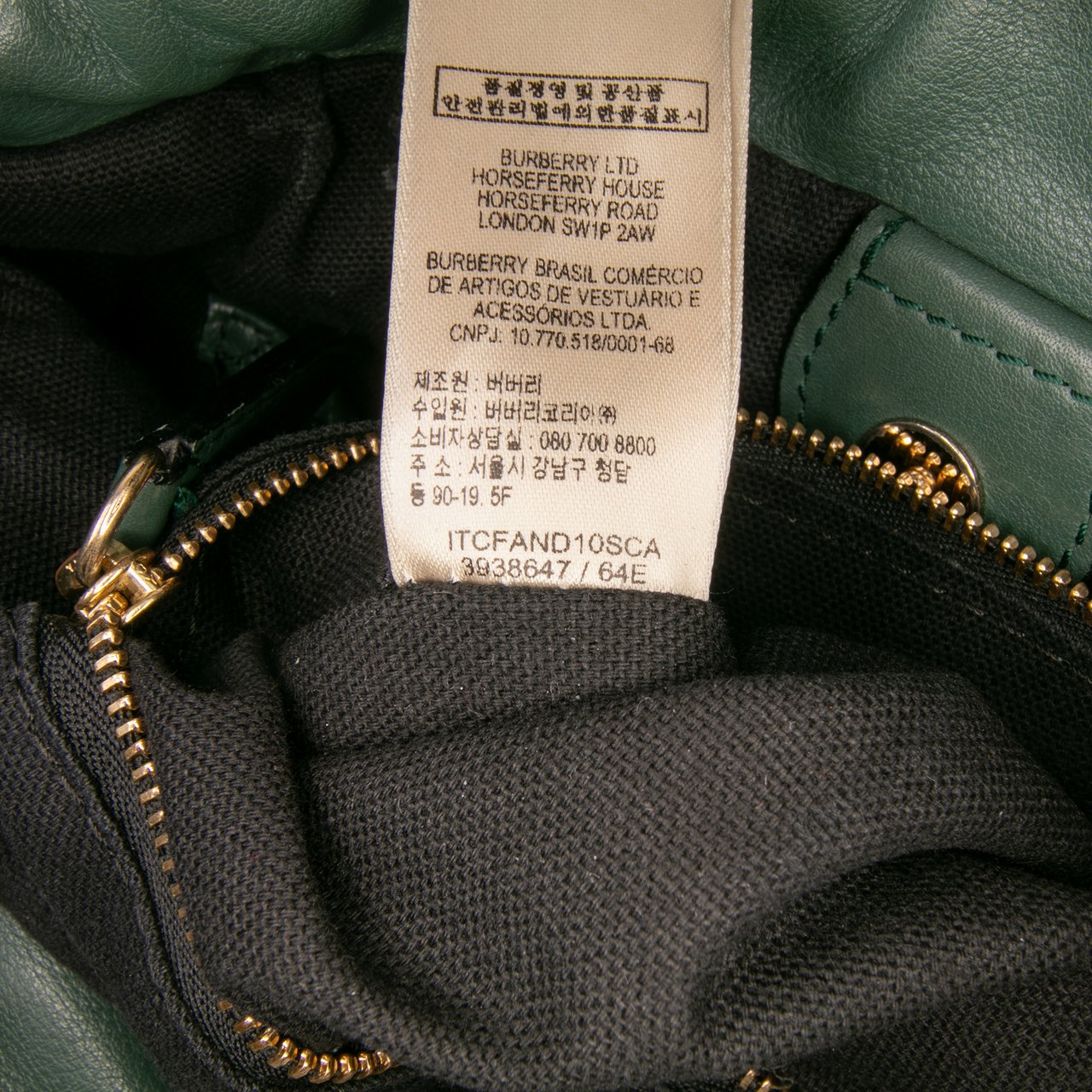 Burberry House Check Canvas and Calfskin Little Crush Crossbody Groen