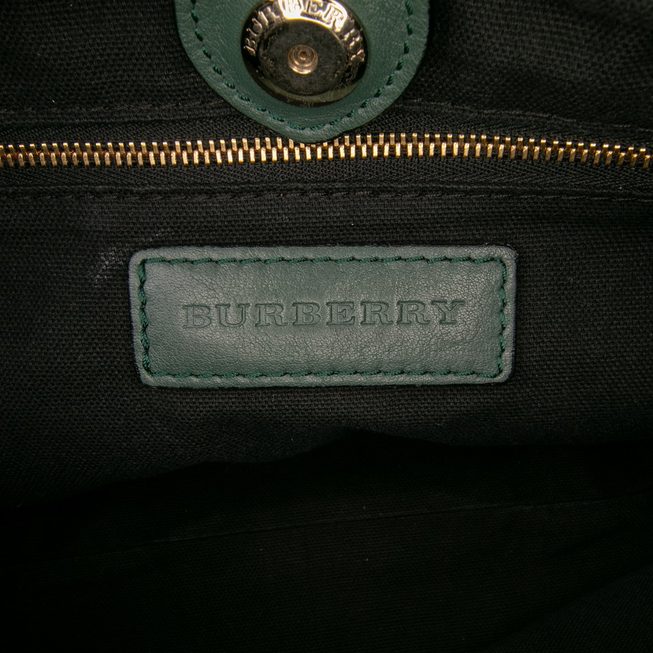 Burberry House Check Canvas and Calfskin Little Crush Crossbody Groen