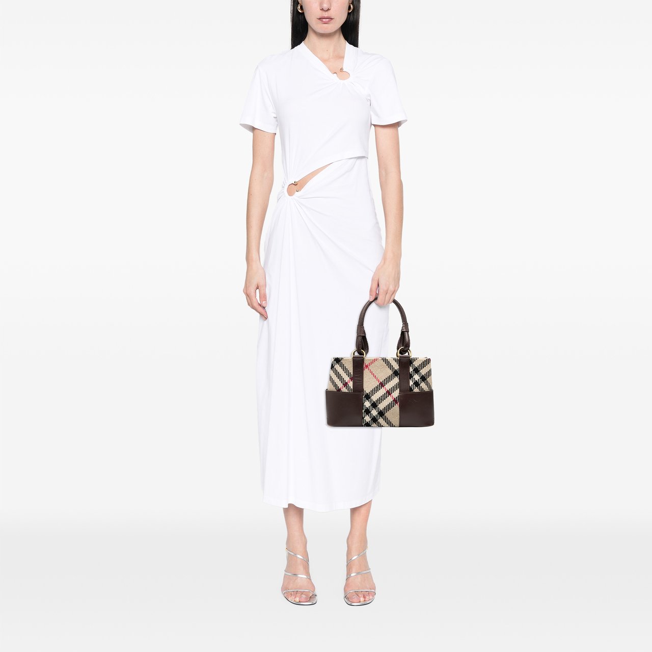 Burberry Supernova Check Wool Tote Bruin
