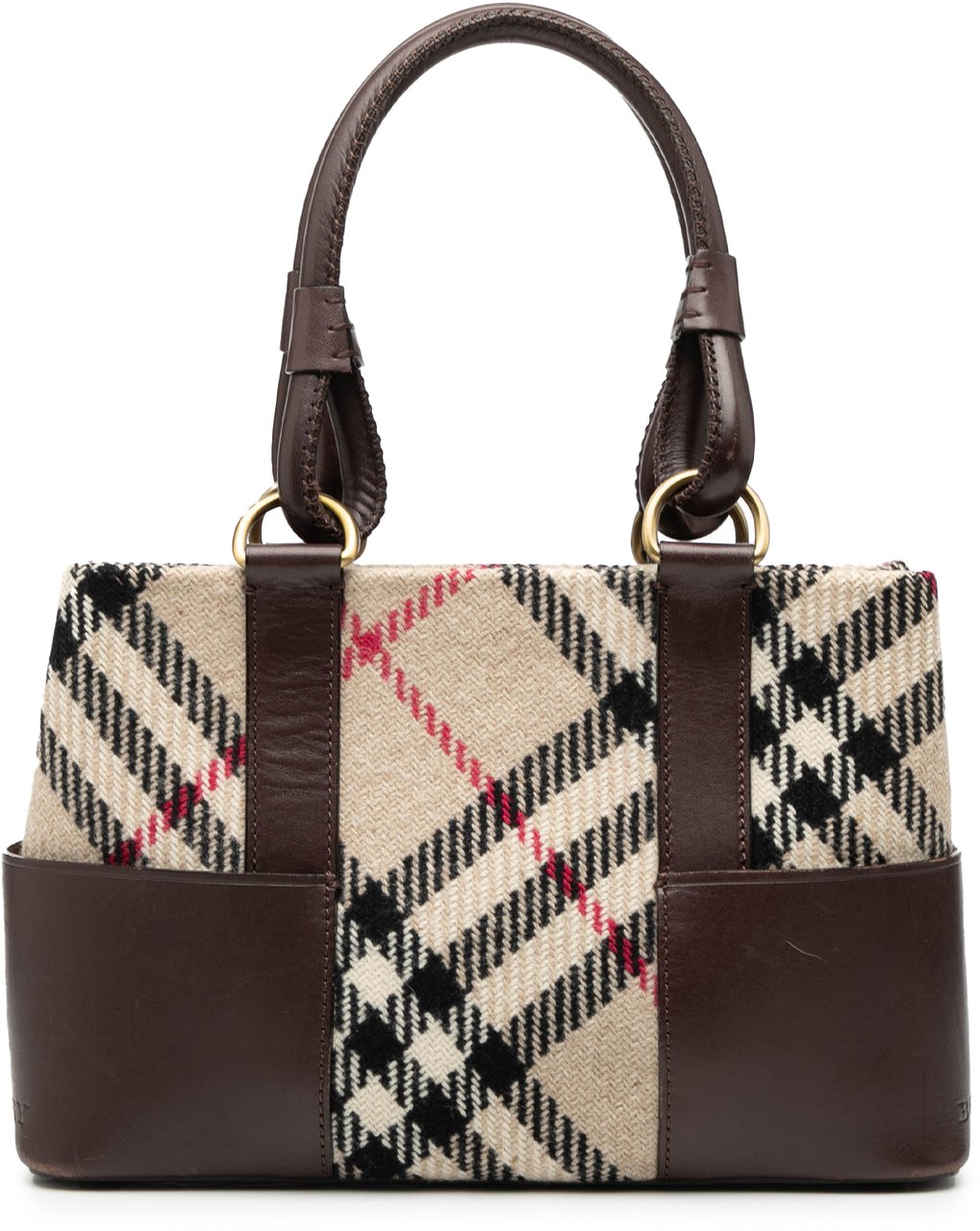Burberry Supernova Check Wool Tote Bruin