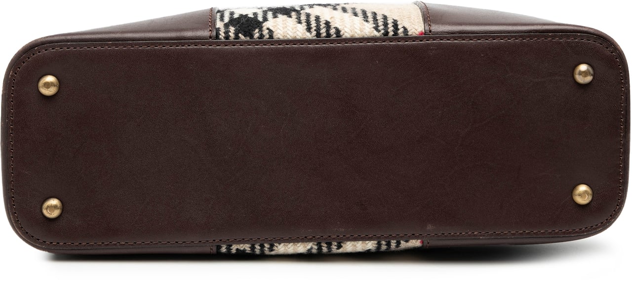 Burberry Supernova Check Wool Tote Bruin