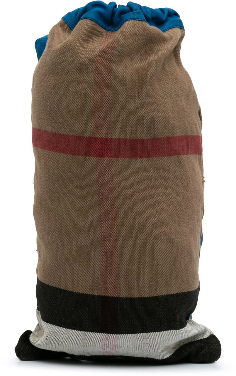 Burberry Mega Check Canvas Drawstring Sling Bag Bruin