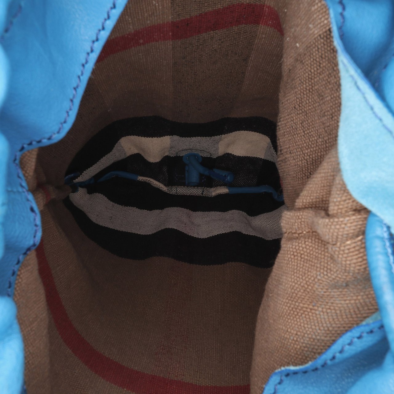 Burberry Mega Check Canvas Drawstring Sling Bag Bruin