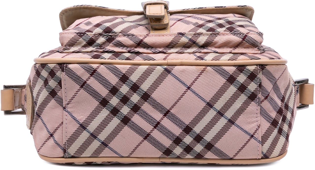 Burberry Nova Check Canvas Crossbody Roze