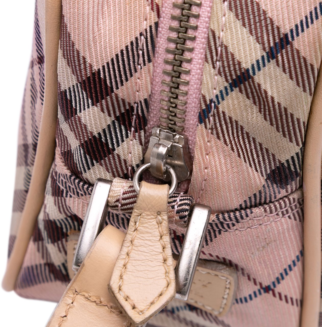Burberry Nova Check Canvas Crossbody Roze