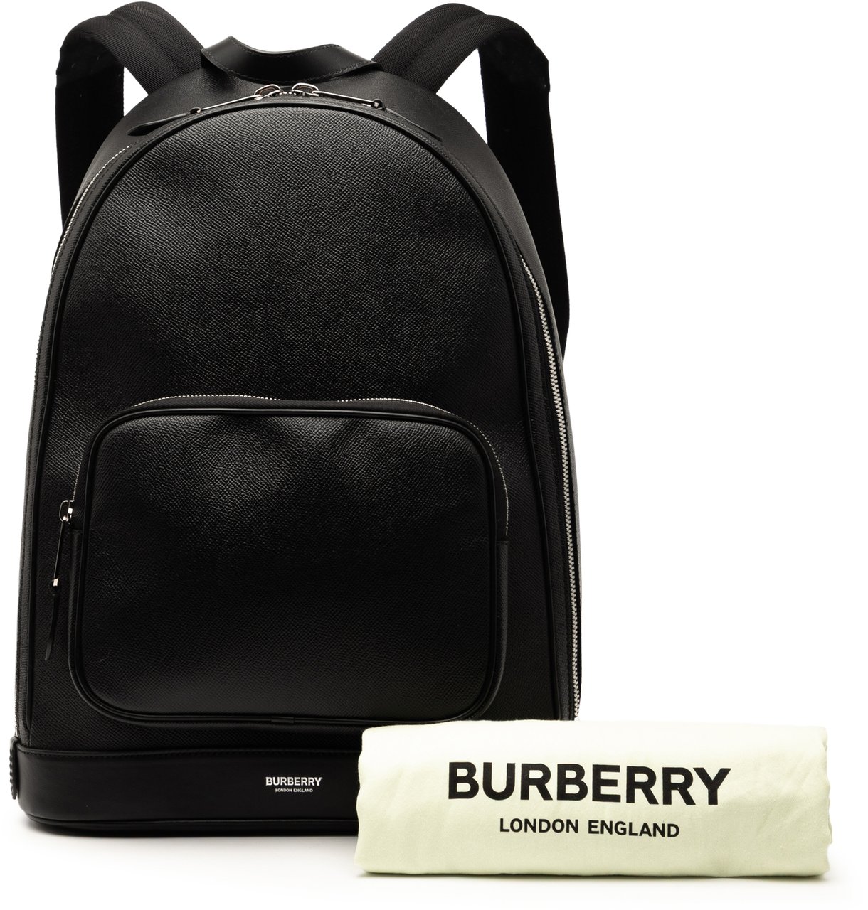 Burberry Leather Rocco Backpack Zwart