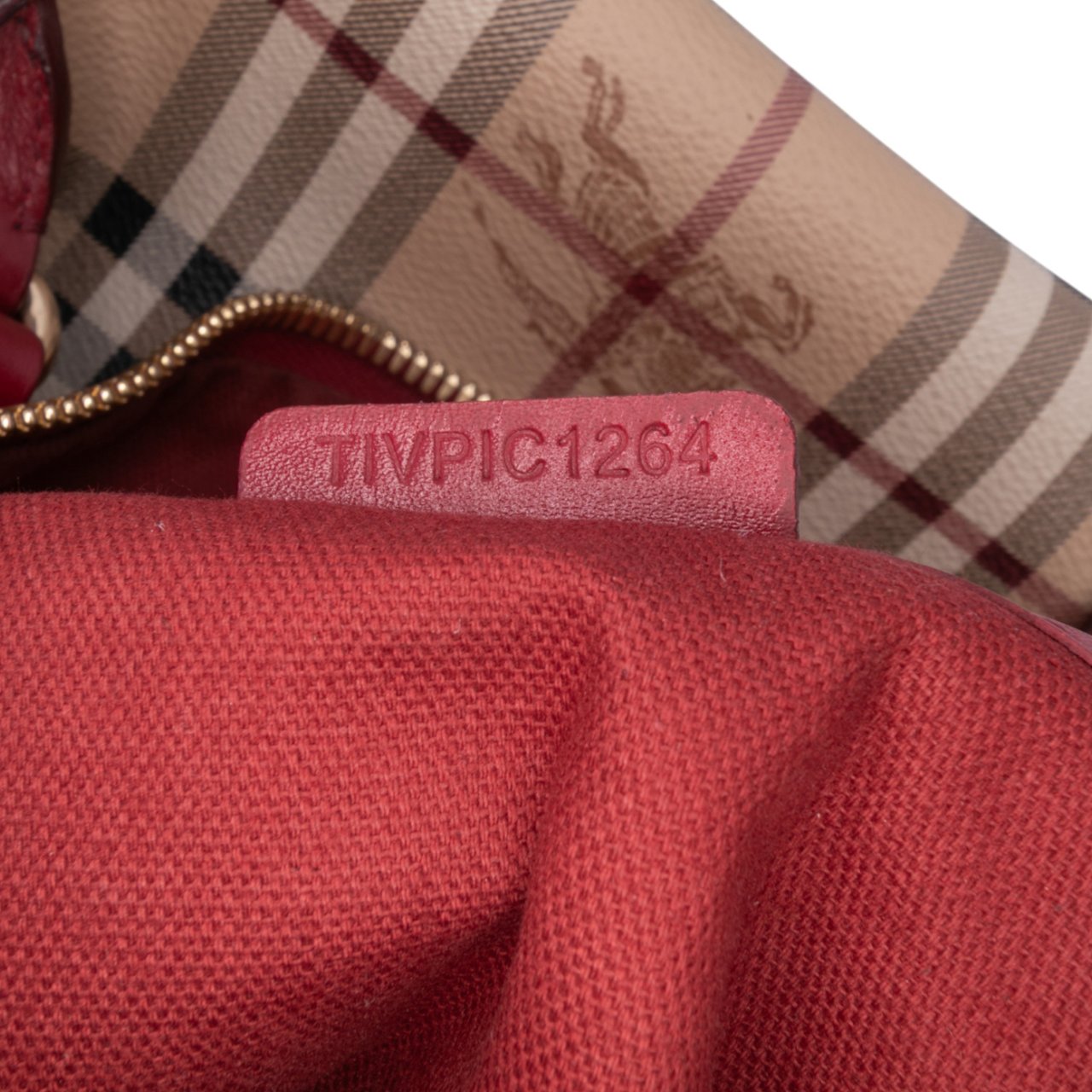 Burberry Medium Haymarket Check Coated Canvas Salisbury Tote Bruin