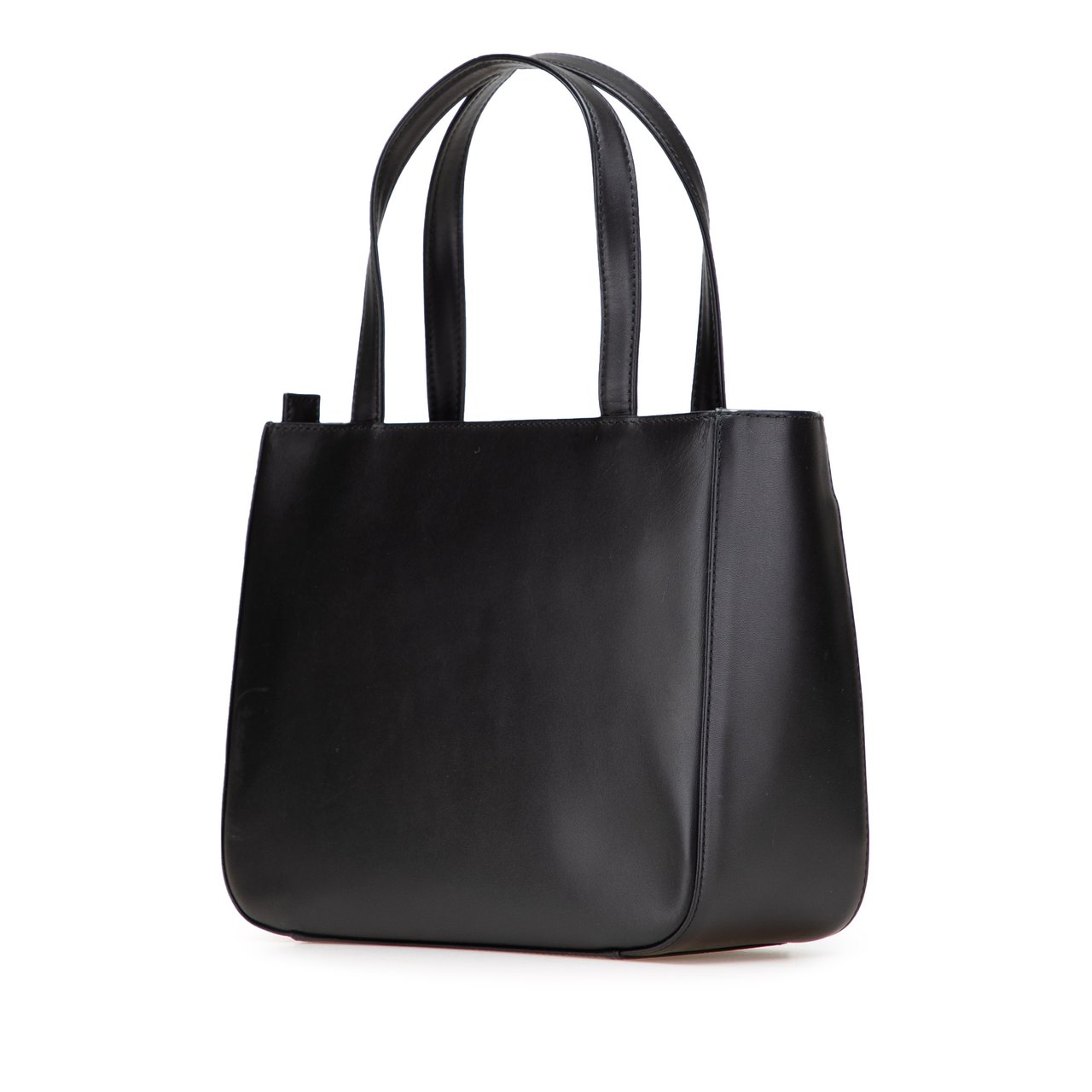 Burberry Nova Check Trimmed Leather Handbag Zwart