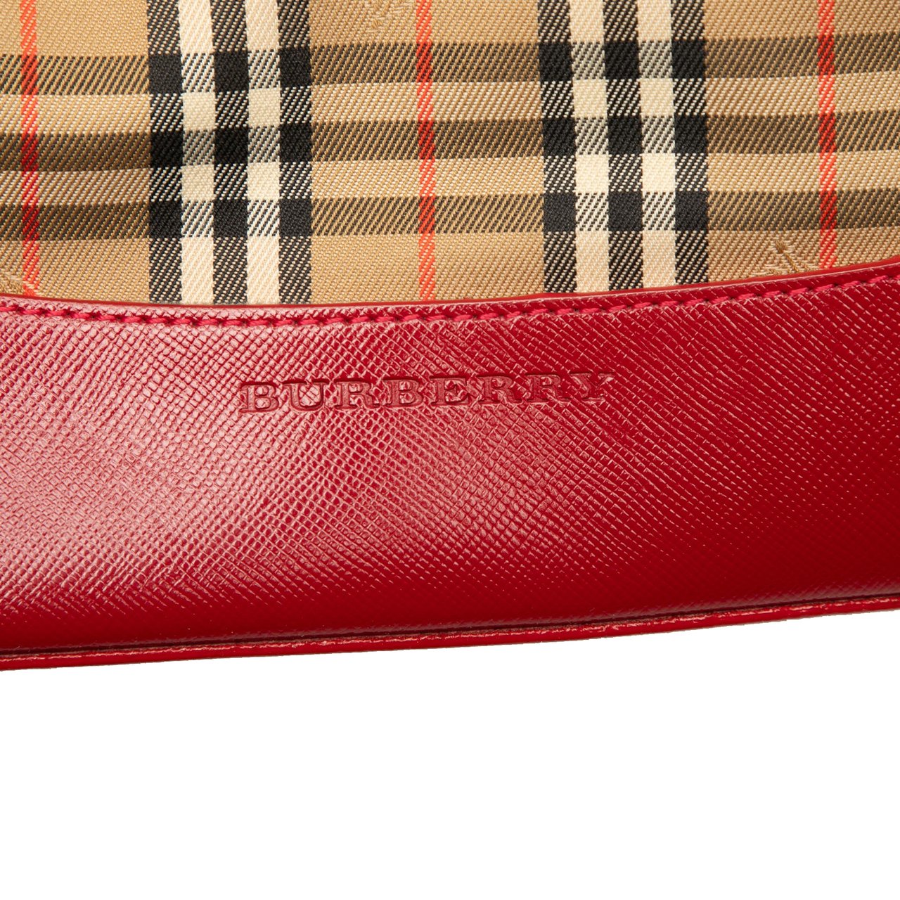 Burberry Haymarket Check Canvas Tote Bruin