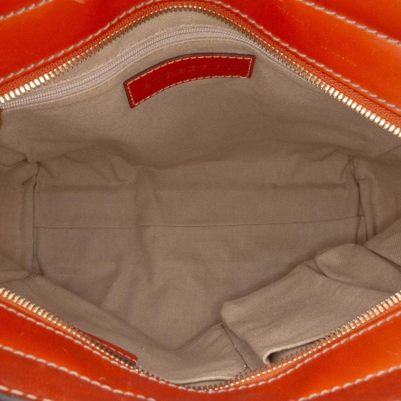 Burberry Small Haymarket Check Coated Canvas Honeywood Tote Bruin