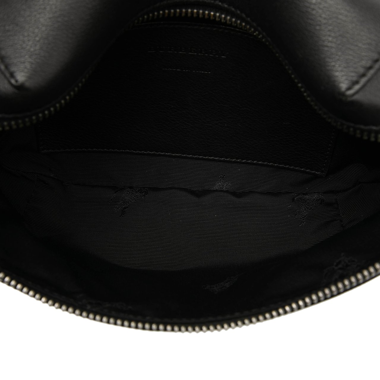 Burberry Crest Embossed Leather Bum Bag Zwart