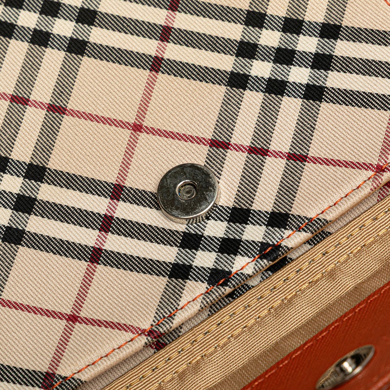 Burberry Nova Check Canvas Crossbody Bruin