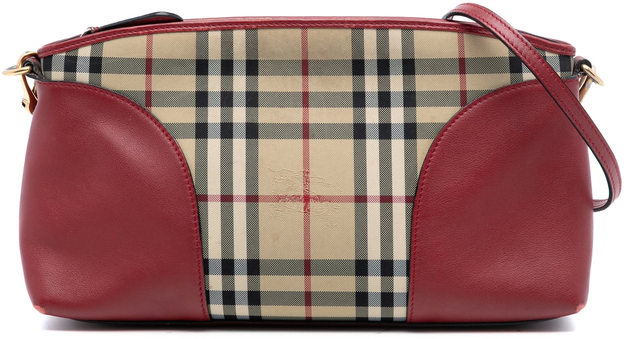 Burberry Haymarket Check Coated Canvas Chichester Crossbody Bruin