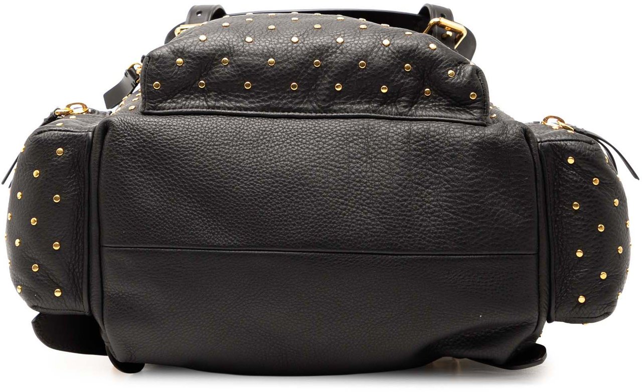 Burberry Leather Studded Rucksack Backpack Zwart