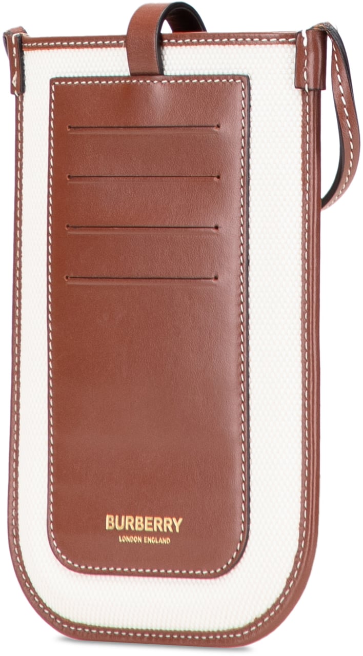 Burberry Canvas Anne Phone Case With Strap Wit