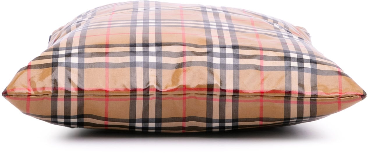 Burberry House Check Coated Canvas Tote Bruin