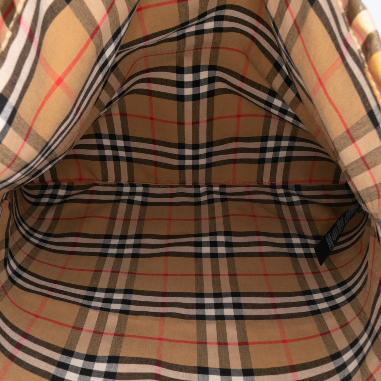 Burberry House Check Coated Canvas Tote Bruin