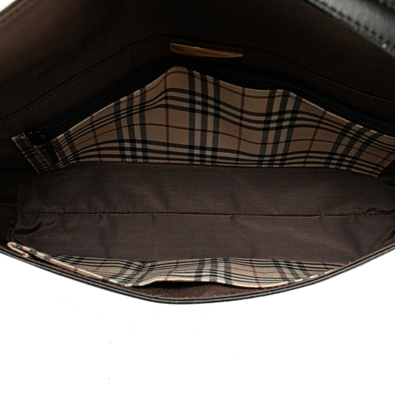 Burberry Leather Shoulder Bag Zwart