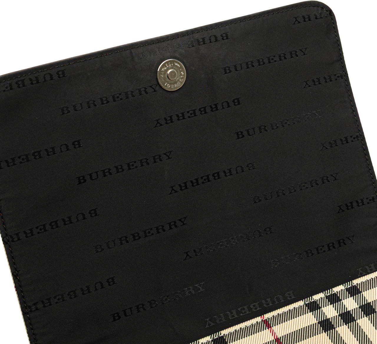 Burberry House Check Canvas Flap Crossbody Bruin