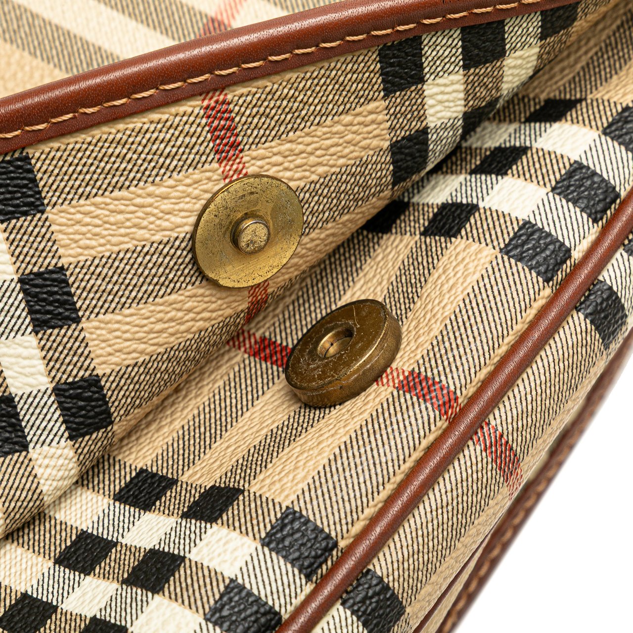 Burberry Haymarket Check Coated Canvas Crossbody Bruin