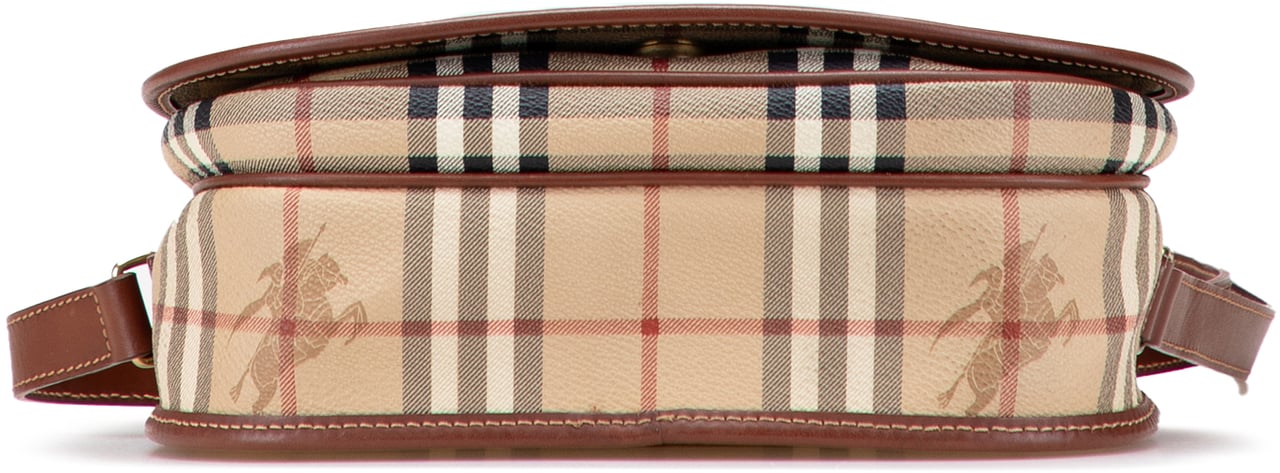 Burberry Haymarket Check Coated Canvas Crossbody Bruin