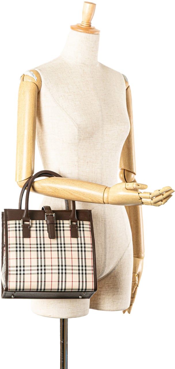 Burberry House Check Canvas Tote Bruin