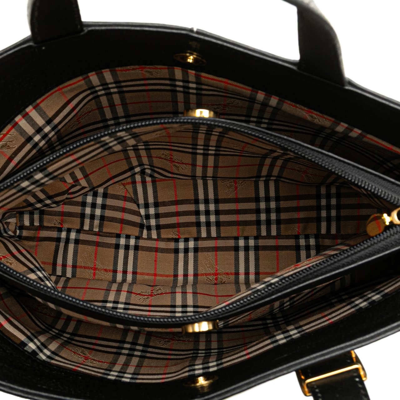 Burberry Leather Tote Zwart