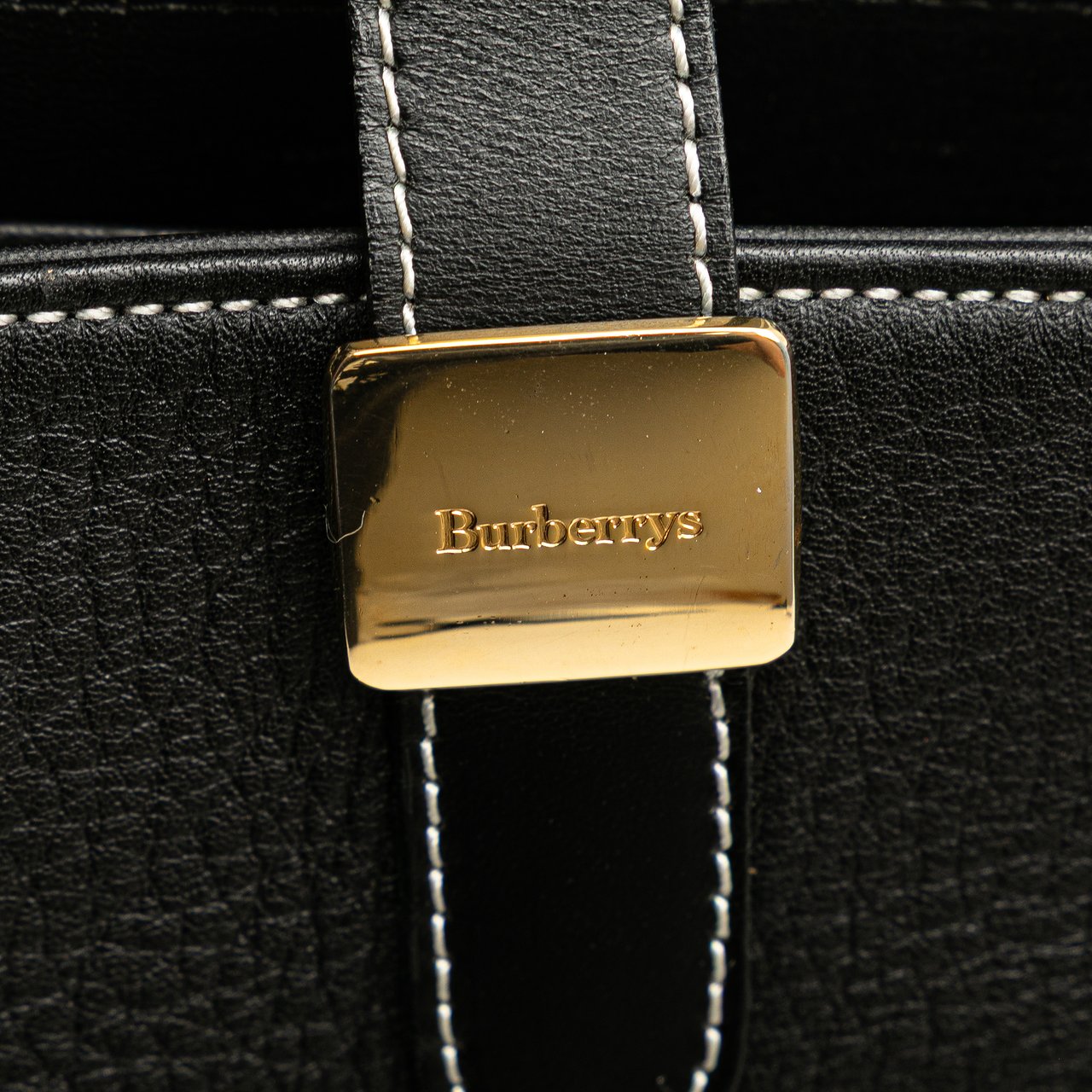 Burberry Leather Tote Zwart