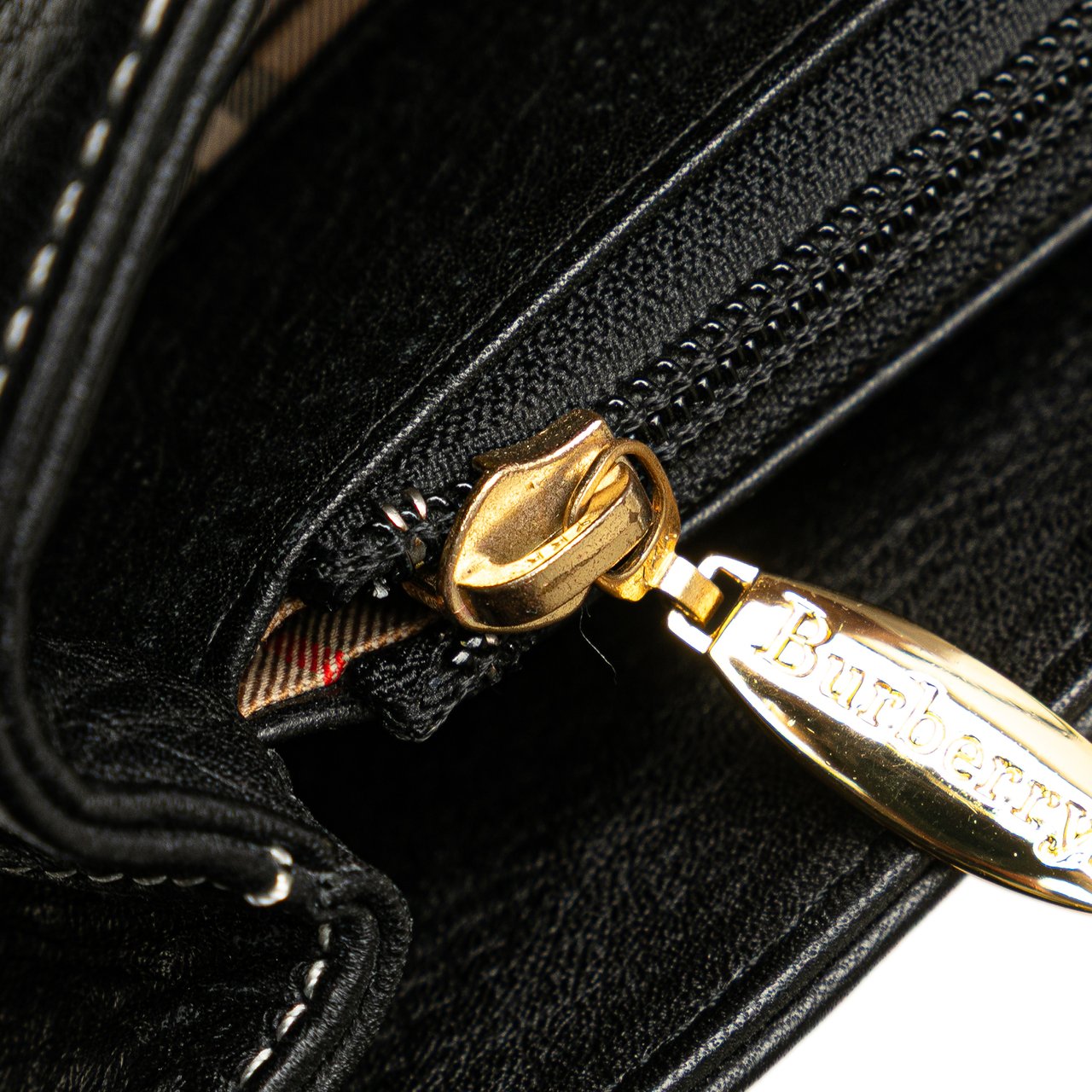 Burberry Leather Tote Zwart