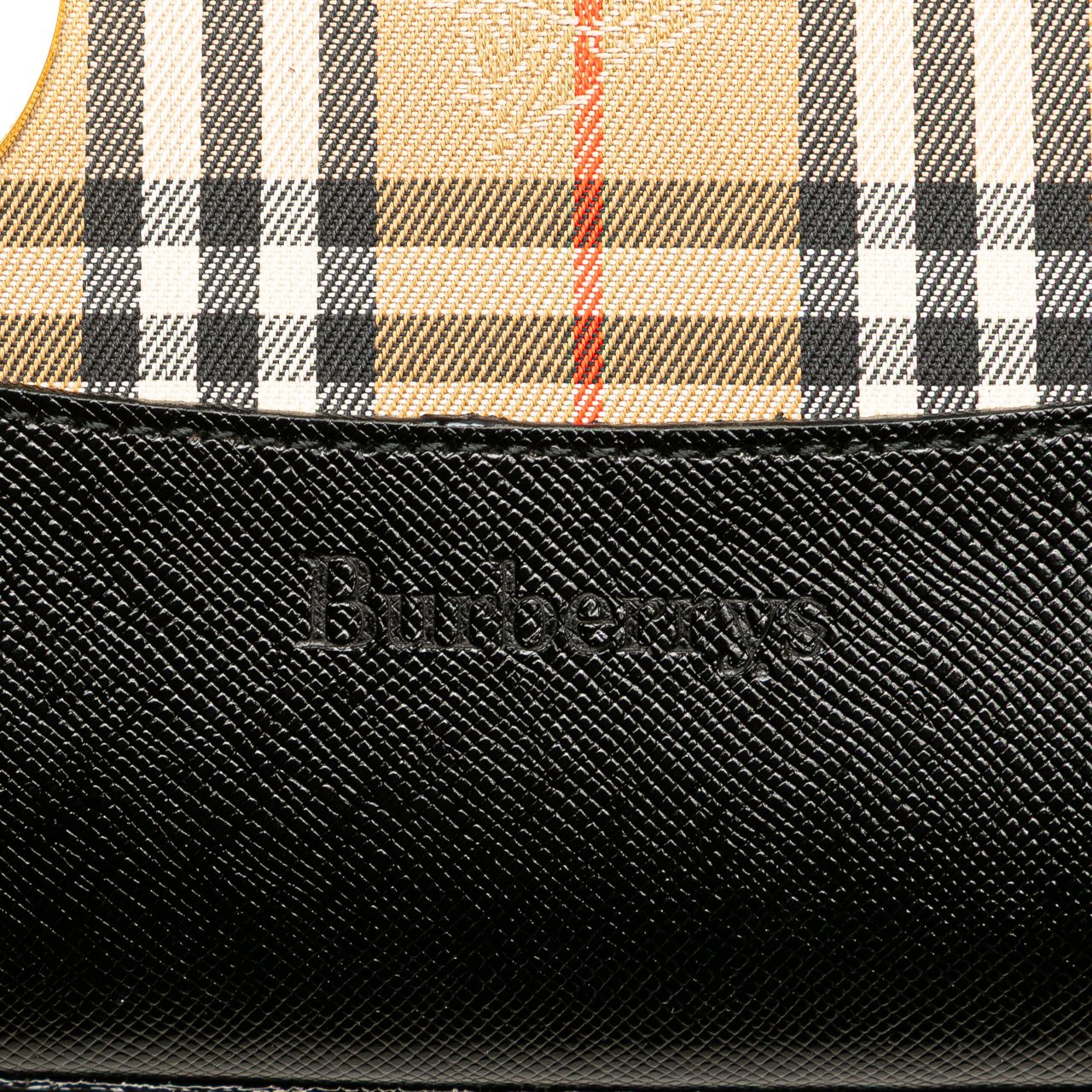 Burberry Haymarket Check Canvas Handbag Bruin