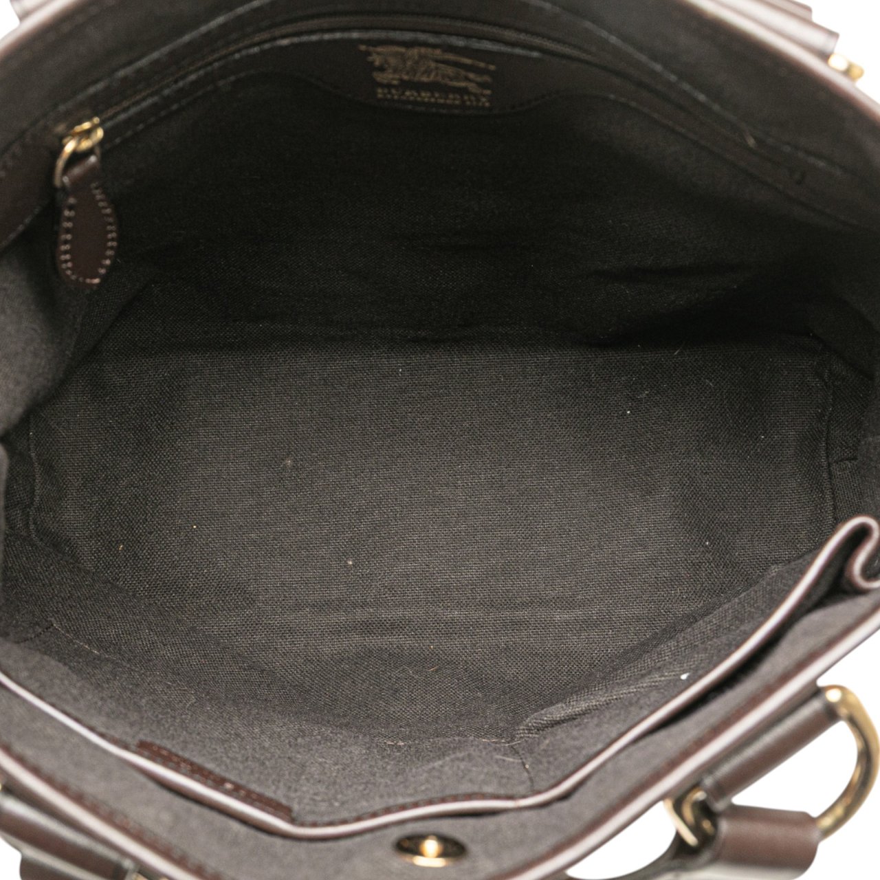 Burberry Haymarket Check Coated Canvas Tote Bruin