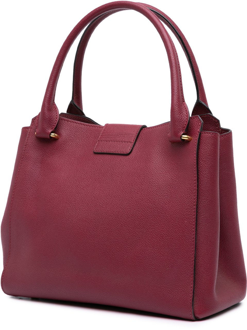Burberry Medium Grained Calfskin Buckle Tote Rood