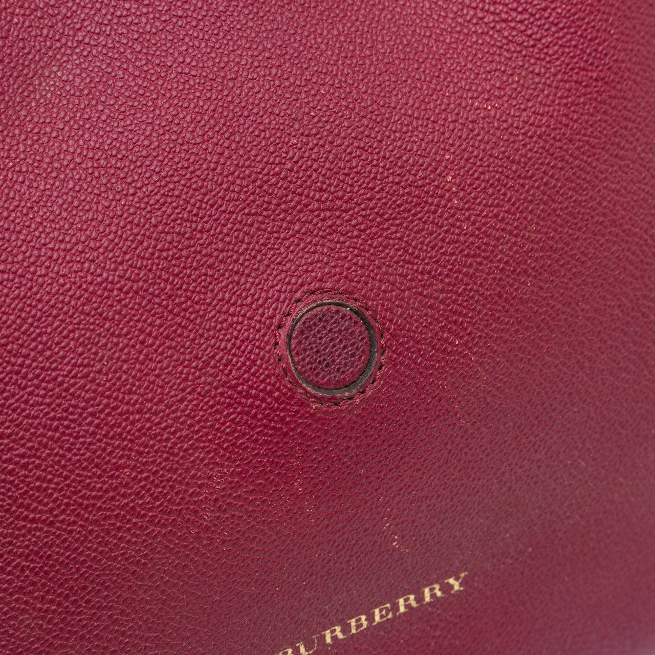 Burberry Medium Grained Calfskin Buckle Tote Rood